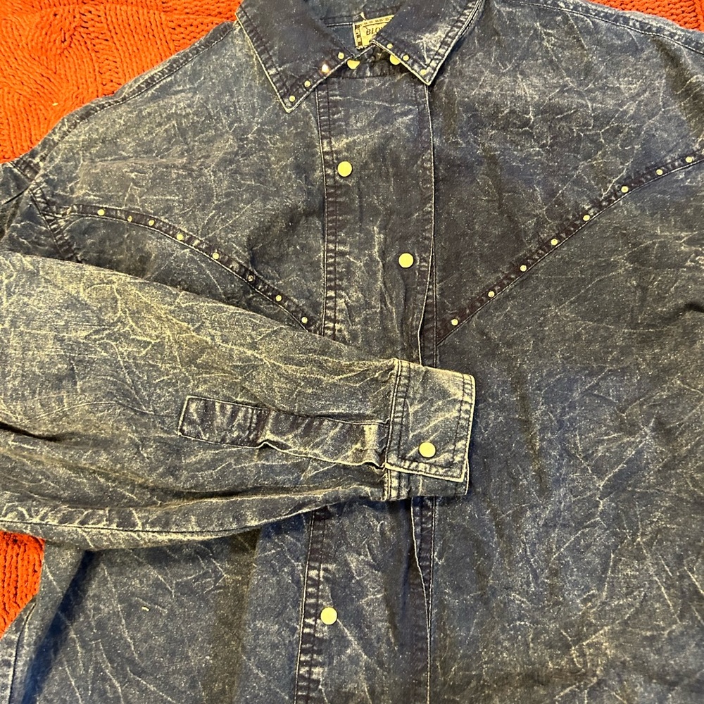 Vintage acid wash vintage western shirt